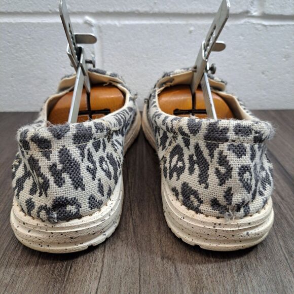 Hey Dude Women's Misty Woven Cheetah Grey | Women's Slip On Shoes | Size 8 - Picture 4 of 7